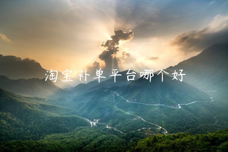 淘寶補(bǔ)單平臺哪個(gè)好